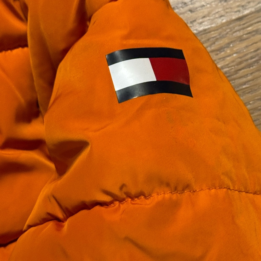 Tommy Hilfiger Bright Orange Woman’s‎ Puffer Jacket Size S - Picture 4 of 12